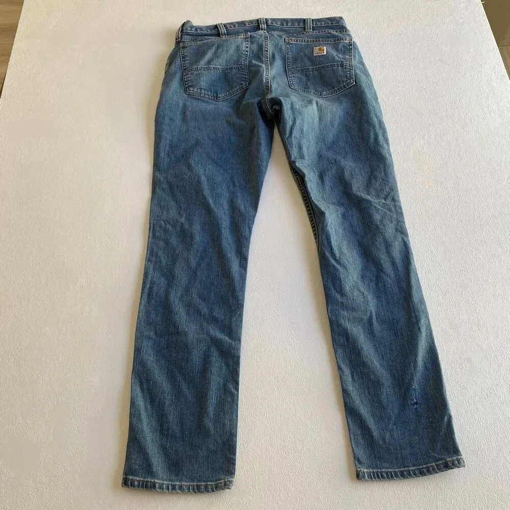 Carhartt Relaxed Fit Jeans Men’s 34x32 Blue Denim Workwear Stretch